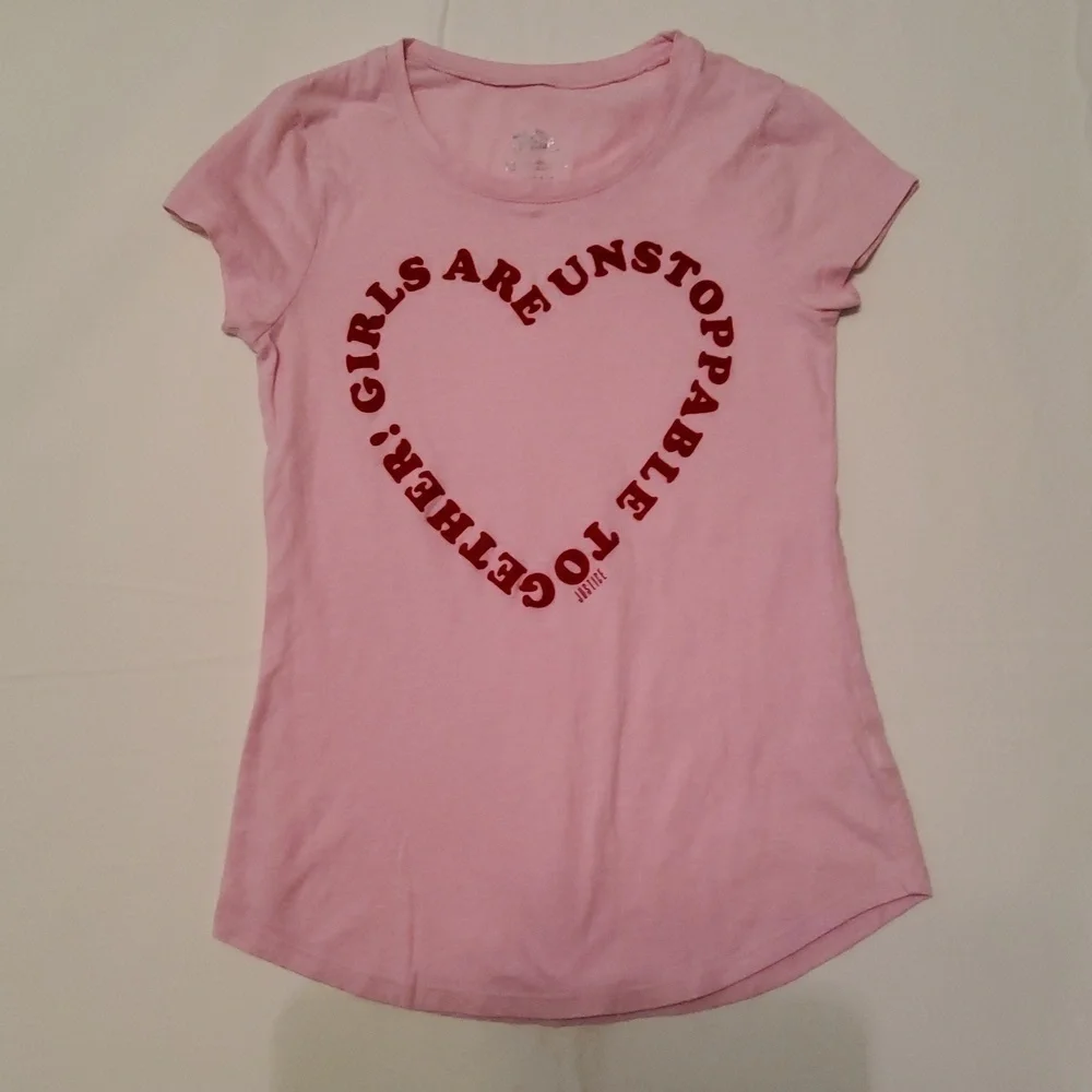 Justice Girl's  Heart T-shirt Size 10